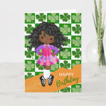 Shamrock Irish Dance Black Black Girl Birthday