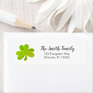 Shamrock Irish Painting Art Address Return Address Label