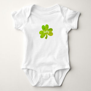 Shamrock Irish Painting Silhouette Kids T-Shirt Baby Bodysuit