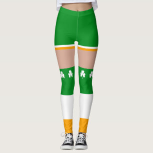 Shamrock Irish St Patricks Day Novelty Fun Leggings