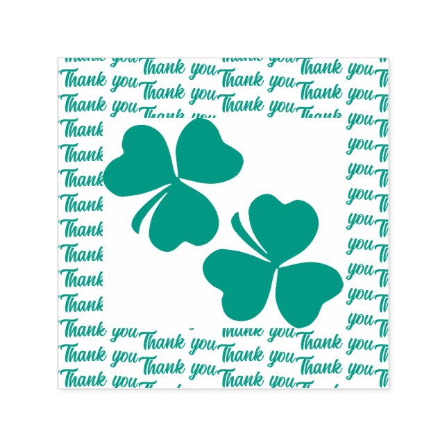 Shamrock Irish St Patricks Day thank you Self-inking Stamp (Design)