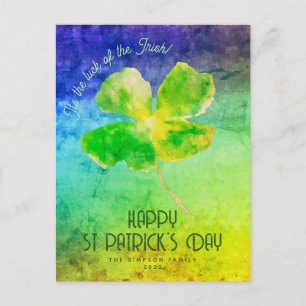 Shamrock It's Luck of the Irish st Patricks Day Postcard