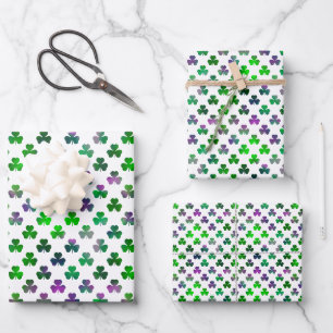 Shamrock Jewel Tone Green - Classic Wrapping Paper Sheet
