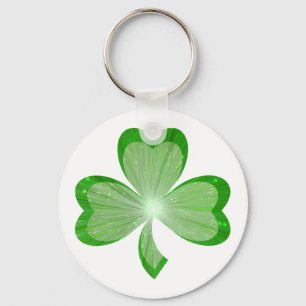 Shamrock keychain white