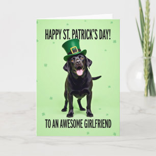 Shamrock Labrador Happy Day Card
