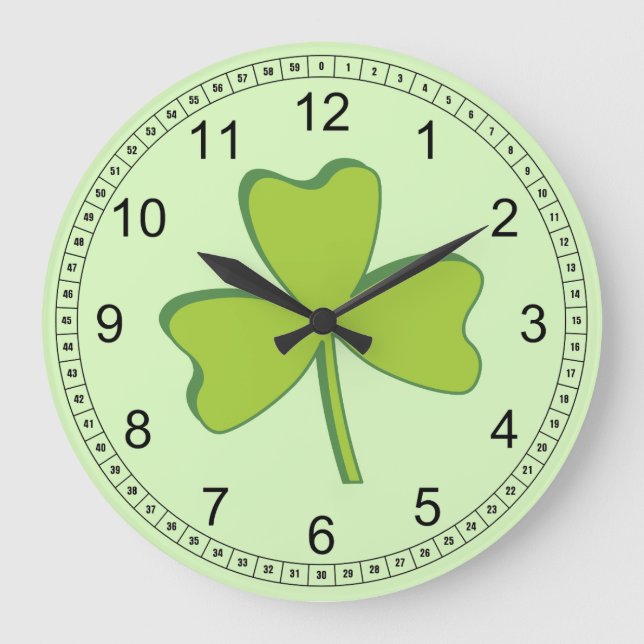 Shamrock Large Clock (Front)