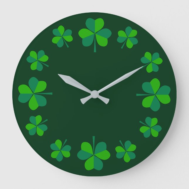 Shamrock Large Clock (Front)