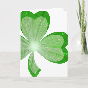 Shamrock large 'Your Text' card white