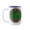 Shamrock, Lattice And Celtic Knots On Black Mug