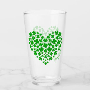 Shamrock Leaf Clover Green Heart St Patrick's Day Glass