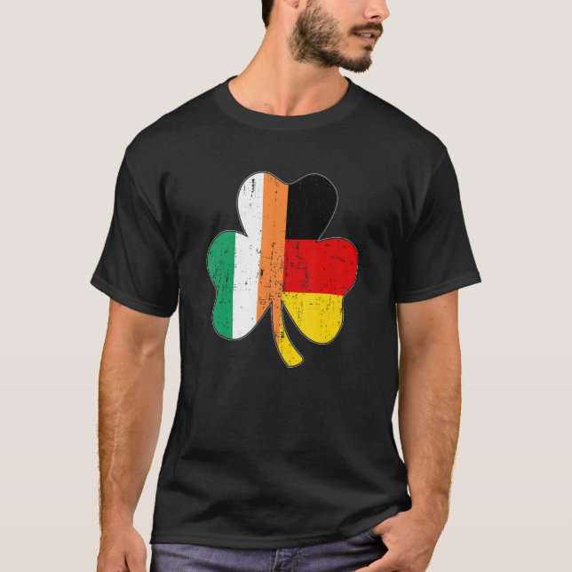 Shamrock leaf irish german flag for St Patricks da T-Shirt (Front)