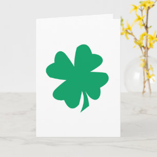 Shamrock Leaf St Patrick's Day 2025 Green Irish Card