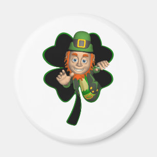 Shamrock Leprechaun Magnet