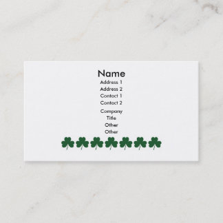 Shamrock Lines Business Card