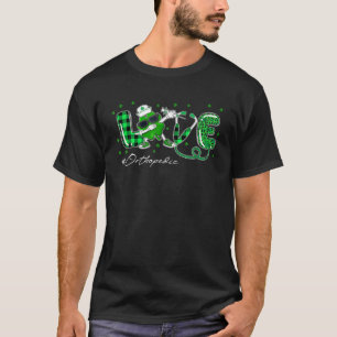 Shamrock LOVE Orthopedic Nurse St Patricks Day Leo T-Shirt