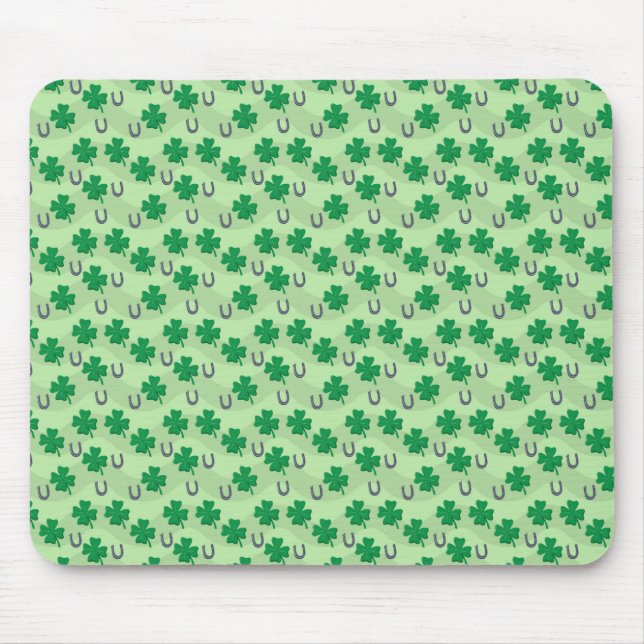 Shamrock Luck Mouse Pad (Front)