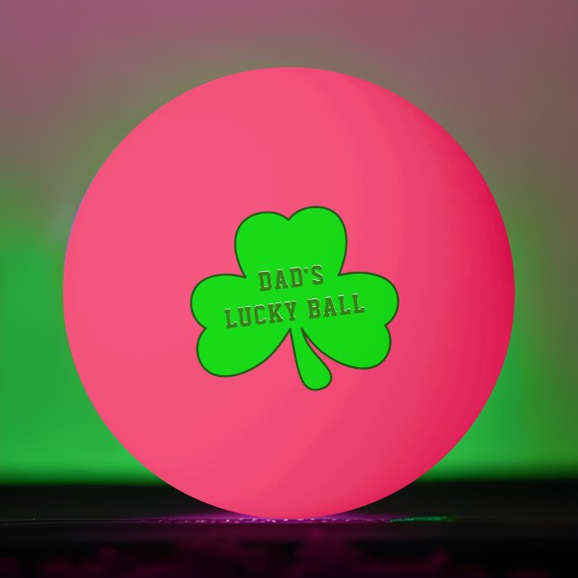 Shamrock Lucky Ball Irish Dad's Ping Pong Ball (☘️ The luck of the Irish this ball has. You'll win every game!  ☘️Just add your name)