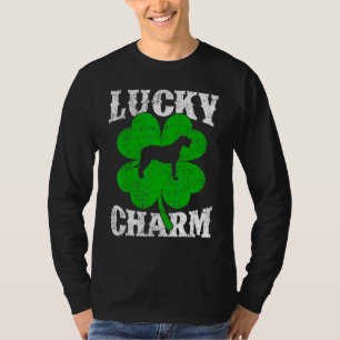 Shamrock Lucky Charm Irish Wolfhound Dog St Patric T-Shirt