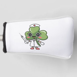 Shamrock Lucky Charm Nurse Kawaii Lucky Charm Golf Head Cover