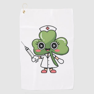 Shamrock Lucky Charm Nurse Kawaii Lucky Charm Golf Towel