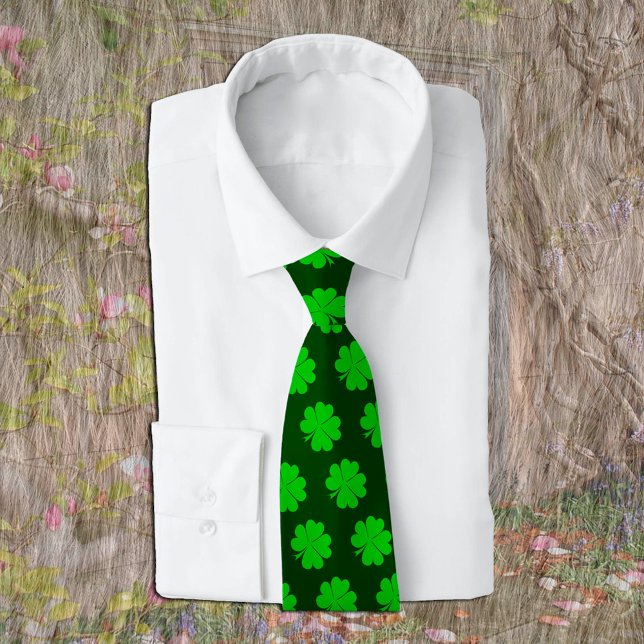 Shamrock & Lucky Clover monogrammed / St. Patricks Tie (Creator Uploaded)