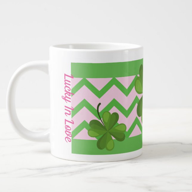 Shamrock Lucky in Love Mug (Left)