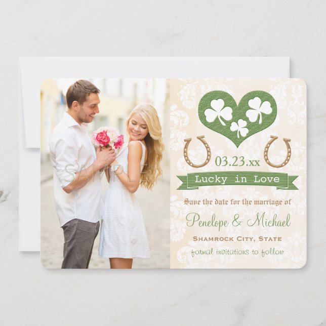 Shamrock Lucky In Love Save the Date (Front)