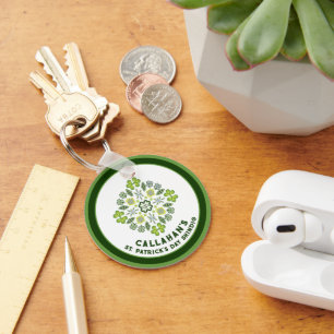 Shamrock Mandala St. Patrick's Day Party Key Ring