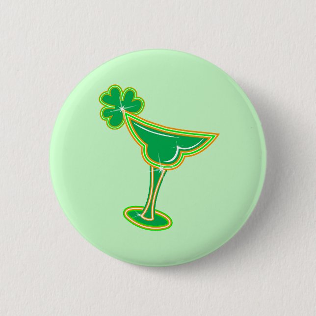 Shamrock Margarita 6 Cm Round Badge (Front)