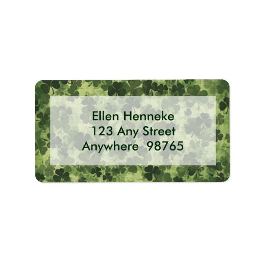 Shamrock Meadow 1 Address Label