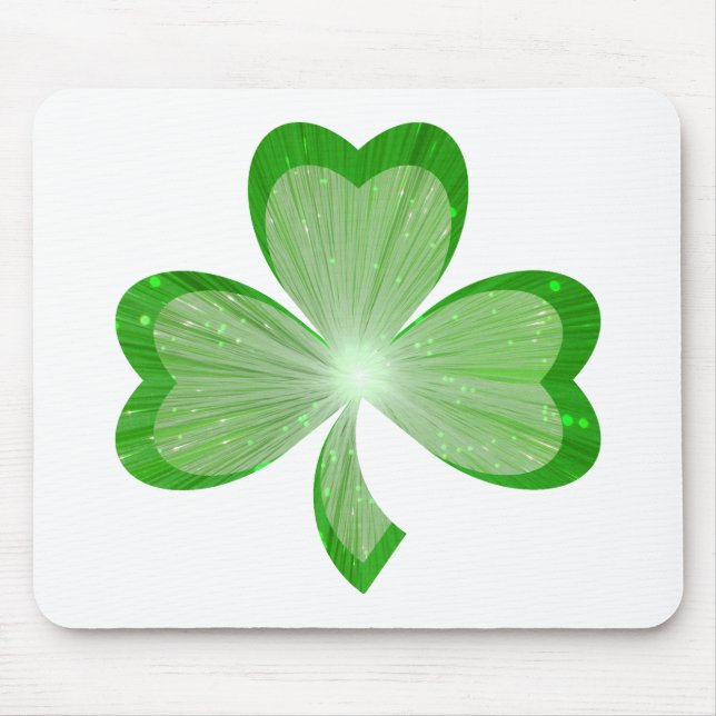 Shamrock mousepad white (Front)