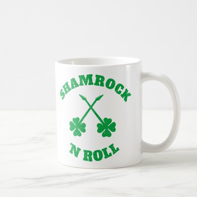 Shamrock 'n Roll Grunge Coffee Mug (Right)