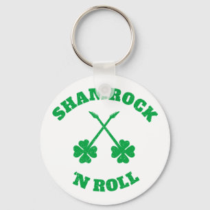 Shamrock 'n Roll Grunge Key Ring
