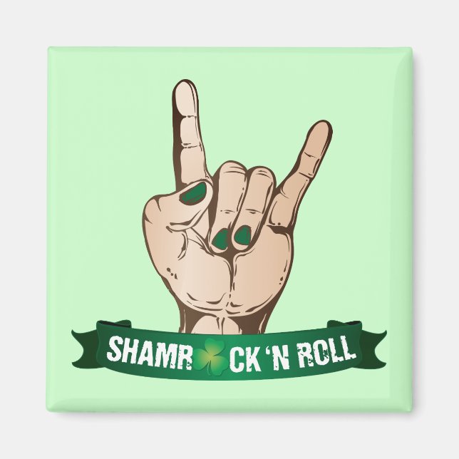 Shamrock N Roll Magnet (Front)