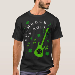 SHAMROCK N ROLL St Patricks Day Irish Music  T-Shirt