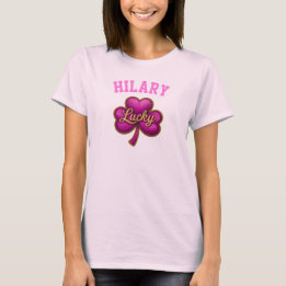 Shamrock Name Front and Back St Patrick's Day ☘ T-Shirt