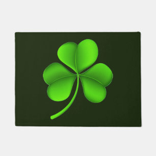 Shamrock on Dark Green dmcnt Doormat