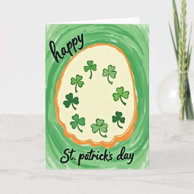 Shamrock Oval Pattern Card (Front)