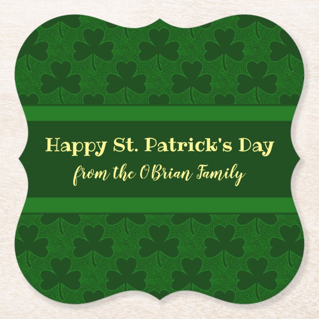 Shamrock Paper Coaster (Front)