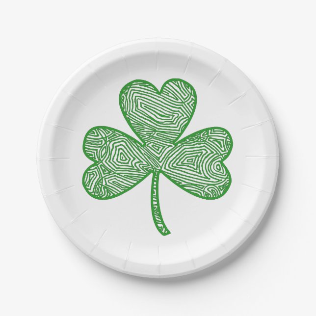 Shamrock Paper Plate (Front)