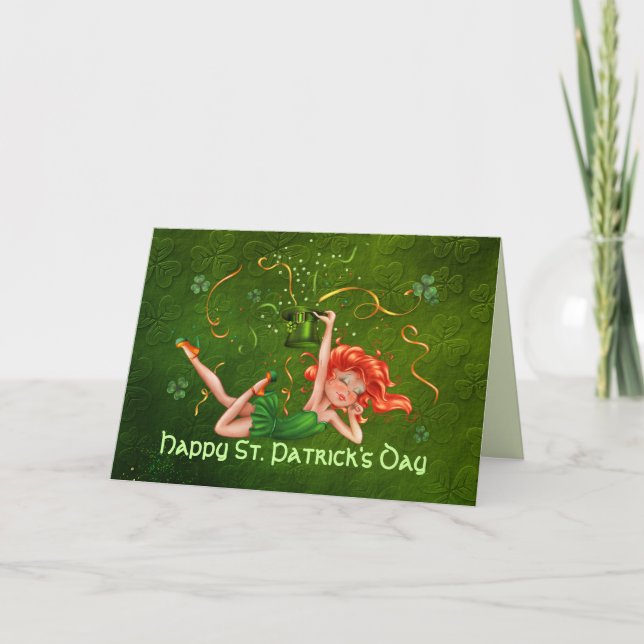 Shamrock Party Girl Card (Front)