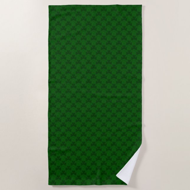 Shamrock Pattern Beach Towel (Front)