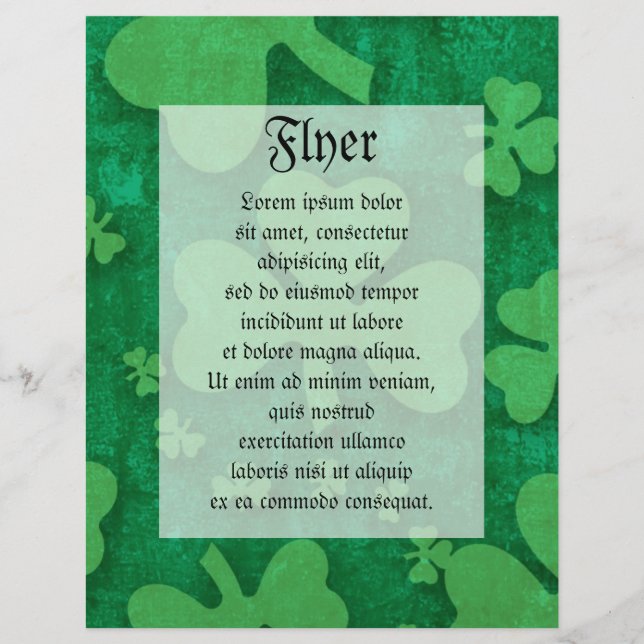 Shamrock Pattern Flyer (Front)