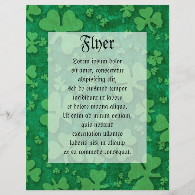 Shamrock Pattern Flyer (Front)