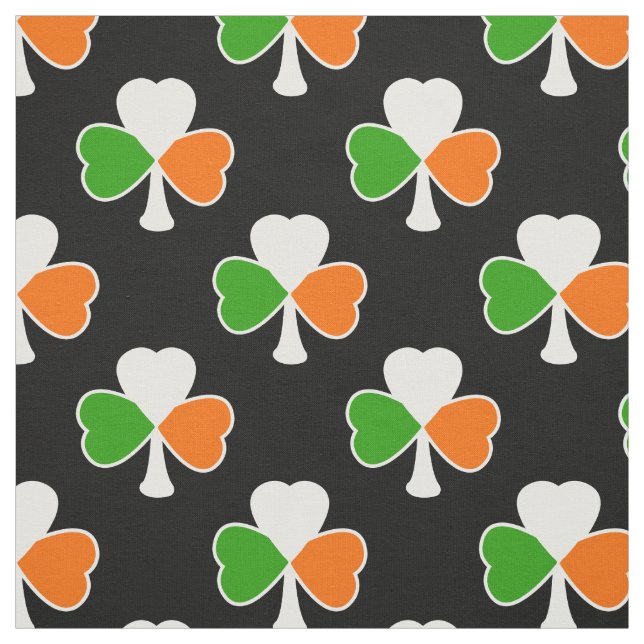 Shamrock Pattern | Irish Flag Fabric (Swatch)