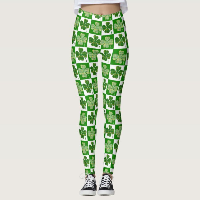 Shamrock Pattern Leggings (Front)