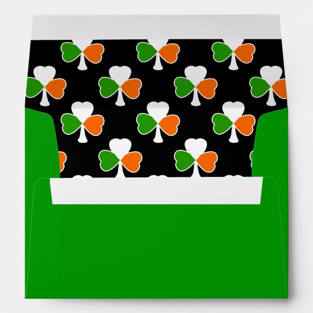Shamrock Pattern Liner Envelopes (Back (Bottom))