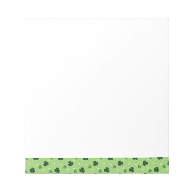 Shamrock Pattern Notepad (Front)