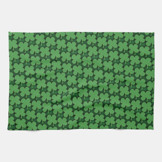 Shamrock Pattern Tea Towel (Horizontal)