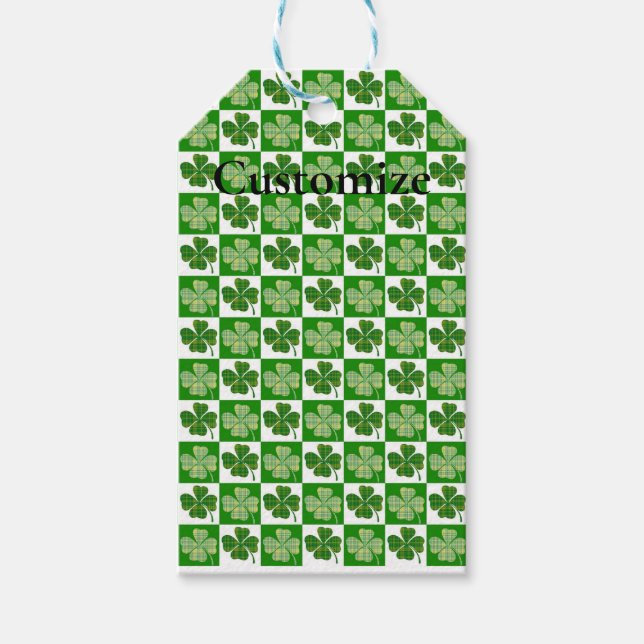 Shamrock Pattern  Thunder_Cove Gift Tags (Front)